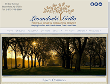Tablet Screenshot of levandoskifuneralhome.com